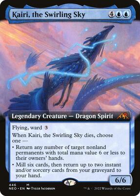Kairi, the Swirling Sky (Extended Art) card from Kamigawa: Neon Dynasty