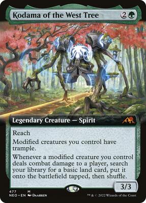 Kodama of the West Tree (Extended Art) card from Kamigawa: Neon Dynasty