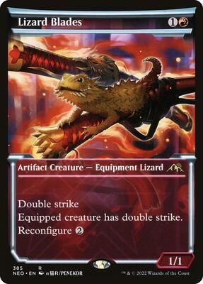 Lizard Blades (Showcase) card from Kamigawa: Neon Dynasty