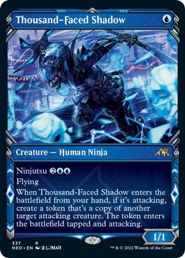 Thousand-Faced Shadow (Showcase) card from Kamigawa: Neon Dynasty