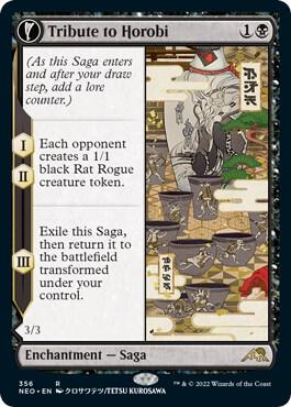 Tribute to Horobi (Showcase) card from Kamigawa: Neon Dynasty