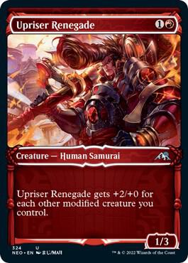 Upriser Renegade (Showcase) card from Kamigawa: Neon Dynasty