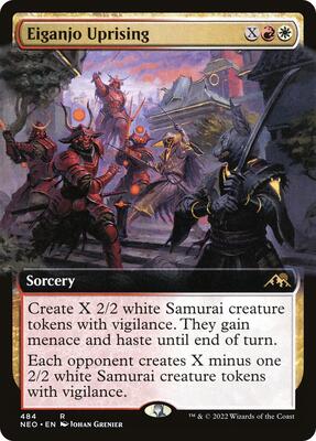 Eiganjo Uprising (Extended Art) card from Kamigawa: Neon Dynasty