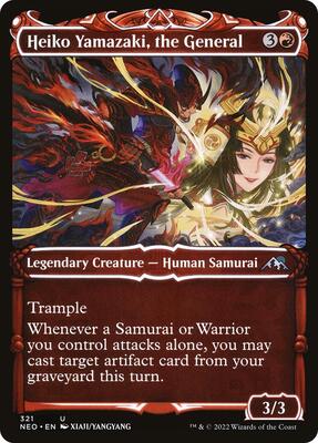 Heiko Yamazaki, the General (Showcase) card from Kamigawa: Neon Dynasty