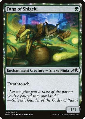 Fang of Shigeki card from Kamigawa: Neon Dynasty