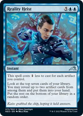 Reality Heist card from Kamigawa: Neon Dynasty