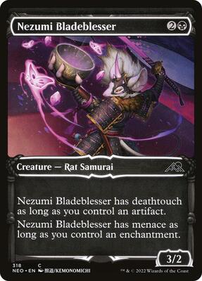 Nezumi Bladeblesser (Showcase) card from Kamigawa: Neon Dynasty