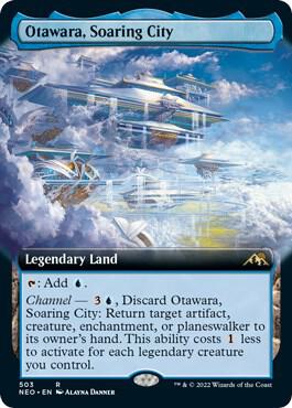 Otawara, Soaring City (Extended Art) card from Kamigawa: Neon Dynasty