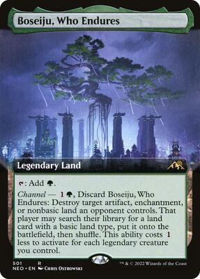 Boseiju, Who Endures (Extended Art) card from Kamigawa: Neon Dynasty