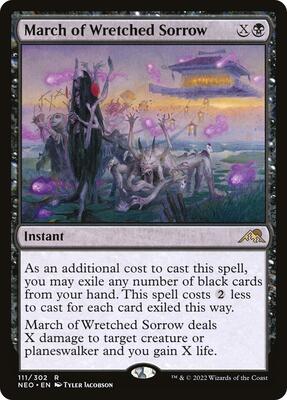 March of Wretched Sorrow card from Kamigawa: Neon Dynasty