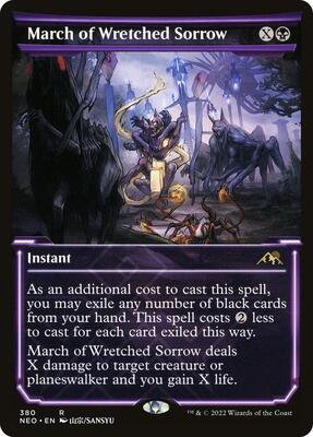 March of Wretched Sorrow (Showcase) card from Kamigawa: Neon Dynasty