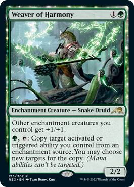Weaver of Harmony card from Kamigawa: Neon Dynasty