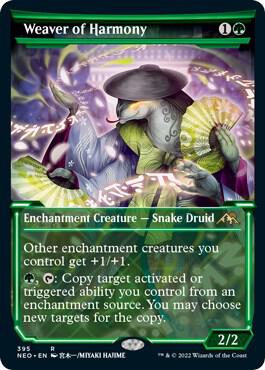 Weaver of Harmony (Showcase) card from Kamigawa: Neon Dynasty
