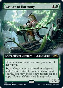 Weaver of Harmony (Extended Art) card from Kamigawa: Neon Dynasty