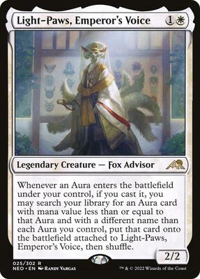 Light-Paws, Emperor's Voice card from Kamigawa: Neon Dynasty