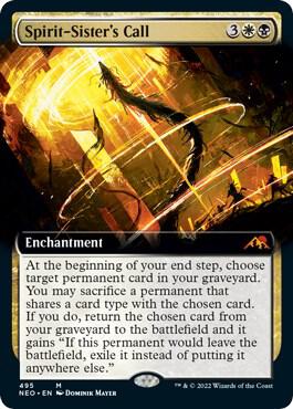 Spirit-Sister's Call (Extended Art) card from Kamigawa: Neon Dynasty