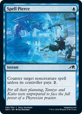 Spell Pierce card from Kamigawa: Neon Dynasty