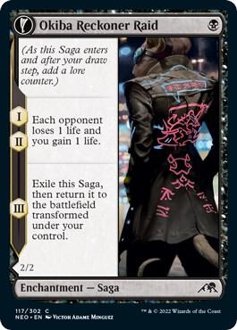 Okiba Reckoner Raid card from Kamigawa: Neon Dynasty