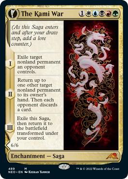 The Kami War (Extended Art) card from Kamigawa: Neon Dynasty