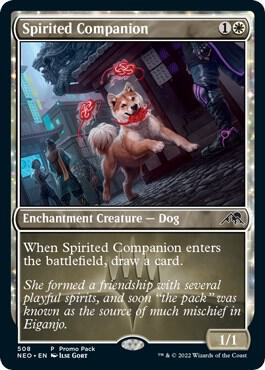 Spirited Companion card from Promo Pack: Kamigawa: Neon Dynasty