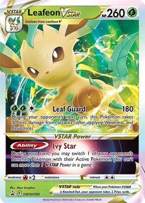 Leafeon VSTAR - SWSH195 card from SWSH: Sword & Shield Promo Cards
