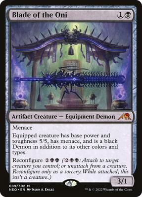 Blade of the Oni card from Kamigawa: Neon Dynasty