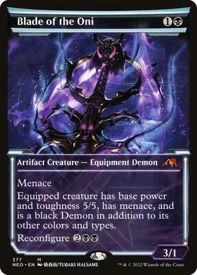 Blade of the Oni (Showcase) card from Kamigawa: Neon Dynasty