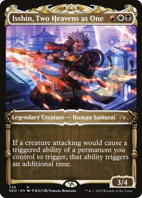 Isshin, Two Heavens as One (Showcase) card from Kamigawa: Neon Dynasty