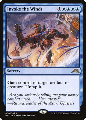 Invoke the Winds card from Kamigawa: Neon Dynasty