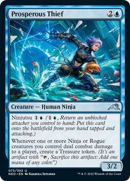 Prosperous Thief card from Kamigawa: Neon Dynasty