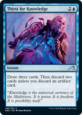 Thirst for Knowledge card from Kamigawa: Neon Dynasty