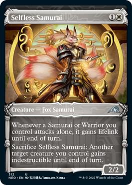 Selfless Samurai (Showcase) card from Kamigawa: Neon Dynasty