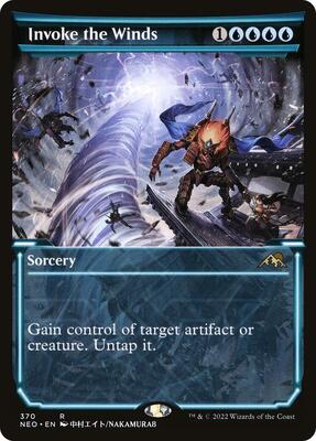 Invoke the Winds (Showcase) card from Kamigawa: Neon Dynasty