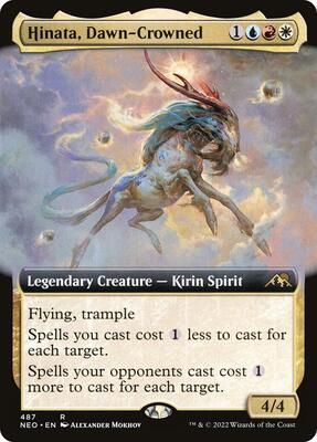 Hinata, Dawn-Crowned (Extended Art) card from Kamigawa: Neon Dynasty