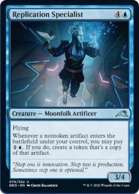 Replication Specialist card from Kamigawa: Neon Dynasty