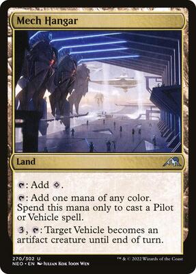 Mech Hangar card from Kamigawa: Neon Dynasty