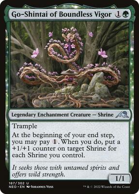 Go-Shintai of Boundless Vigor card from Kamigawa: Neon Dynasty