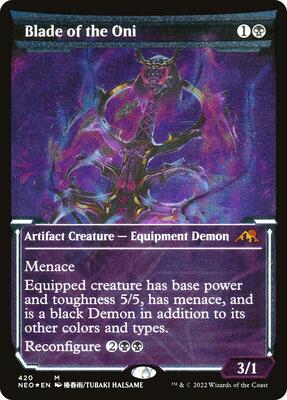 Blade of the Oni (Showcase) (Foil Etched) card from Kamigawa: Neon Dynasty