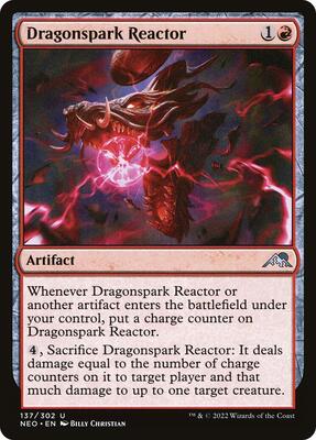 Dragonspark Reactor card from Kamigawa: Neon Dynasty