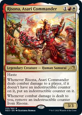 Risona, Asari Commander card from Kamigawa: Neon Dynasty