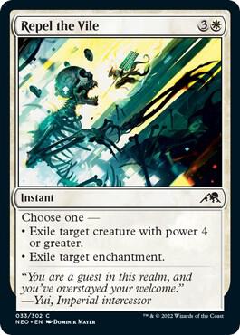 Repel the Vile card from Kamigawa: Neon Dynasty