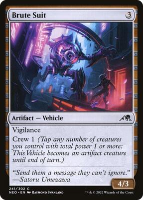 Brute Suit card from Kamigawa: Neon Dynasty