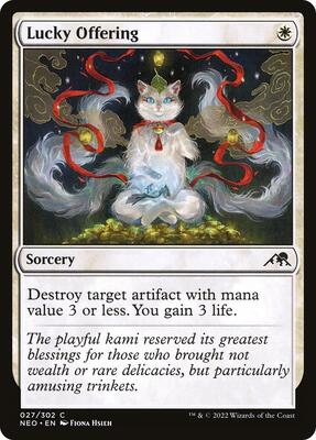 Lucky Offering card from Kamigawa: Neon Dynasty