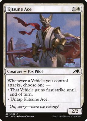 Kitsune Ace card from Kamigawa: Neon Dynasty