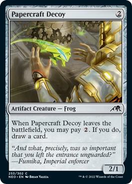 Papercraft Decoy card from Kamigawa: Neon Dynasty