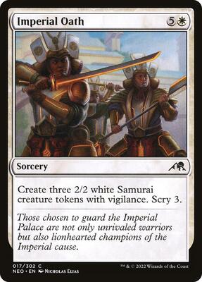 Imperial Oath card from Kamigawa: Neon Dynasty