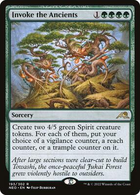 Invoke the Ancients card from Kamigawa: Neon Dynasty