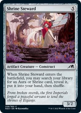 Shrine Steward card from Kamigawa: Neon Dynasty