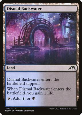 Dismal Backwater card from Kamigawa: Neon Dynasty