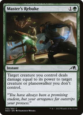 Master's Rebuke card from Kamigawa: Neon Dynasty